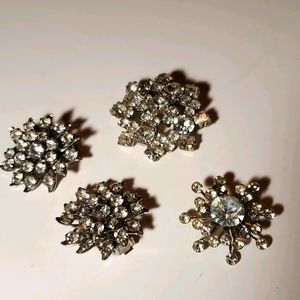 Silver tone snowflake jewelry
